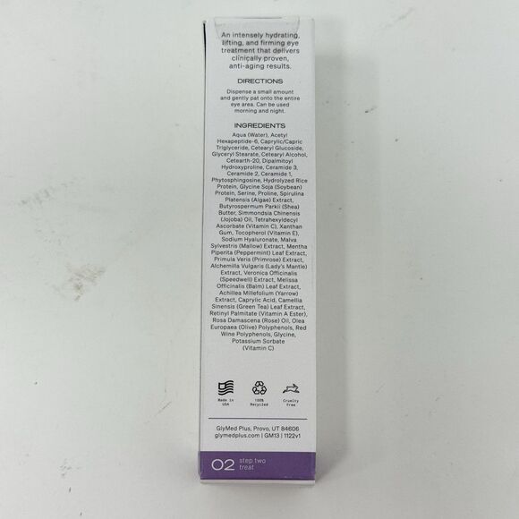 GlyMed Plus Firming Eye Cream .3 Oz Anti Aging Hydrating Wrinkles New $68 - Picture 4 of 7